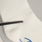 White Blue Cotton Logo Calf Women Accessory Socks