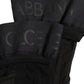 Black Nylon Logo Calf Long Women Accessory Socks