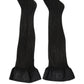 Black Nylon Logo Calf Long Women Accessory Socks