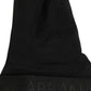 Black Nylon Logo Calf Long Women Accessory Socks