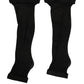 Black Nylon Logo Calf Long Women Accessory Socks