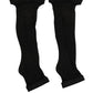 Black Nylon Logo Calf Long Women Accessory Socks