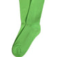 Green Cotton Ribbed Mid Calf Women Accessory Socks