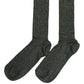 Dark Green Viscose Logo Mid Calf Accessory Socks