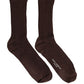 Dark Brown Wool DG Logo Mid Calf Accessory Socks