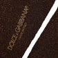 Dark Brown Viscose Logo Mid Calf Accessory Socks