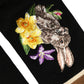 Black Rabbit Floral Wool Mid Calf Accessory Socks