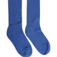 Blue Cotton Ribbed Mid Calf Women Accessory Socks