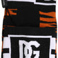 Orange Black Tiger Stripe Knee High Accessory Socks
