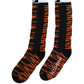 Orange Black Tiger Stripe Knee High Accessory Socks