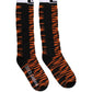 Orange Black Tiger Stripe Knee High Accessory Socks