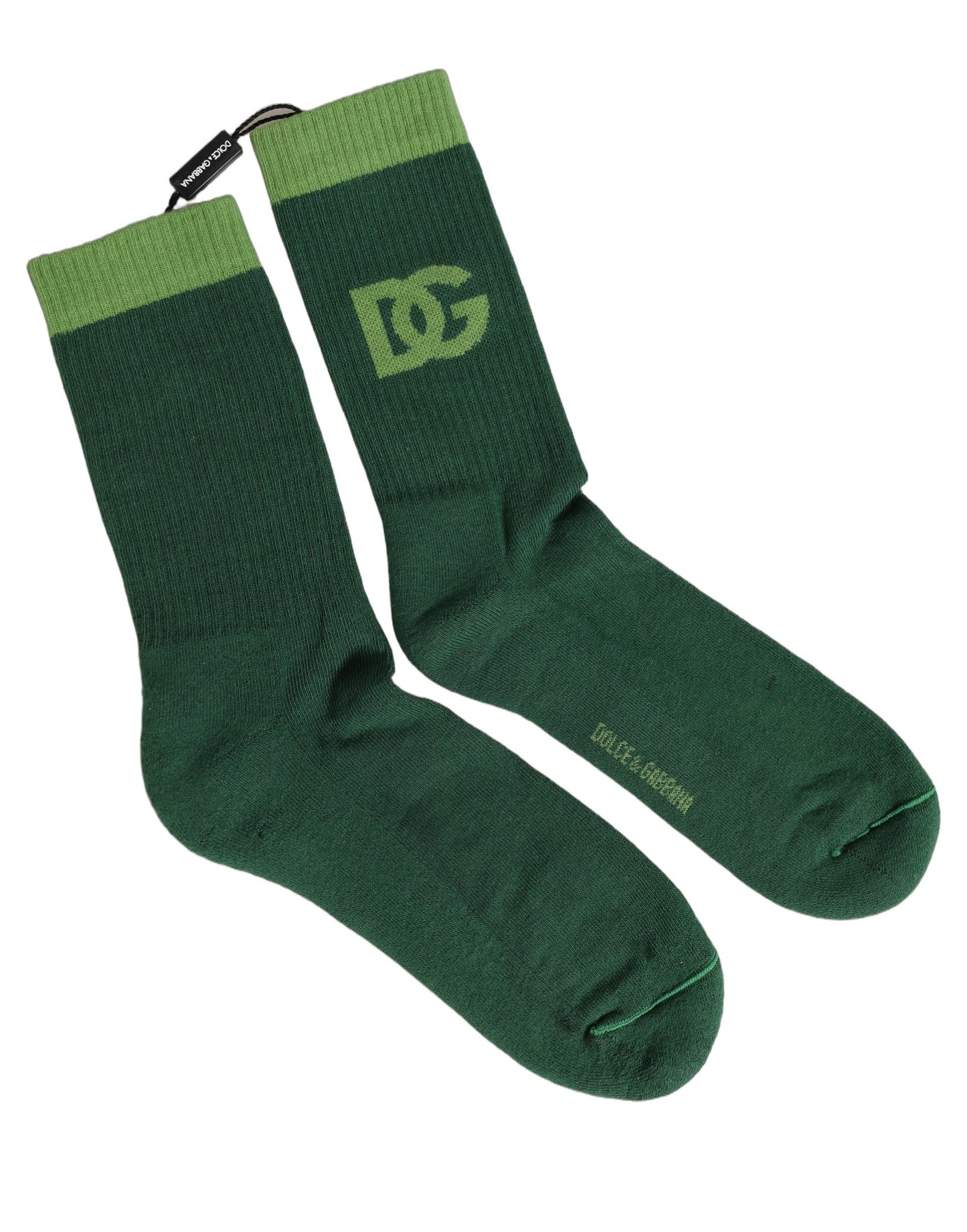 Green DG Logo Nylon Mid Calf Accessory Socks