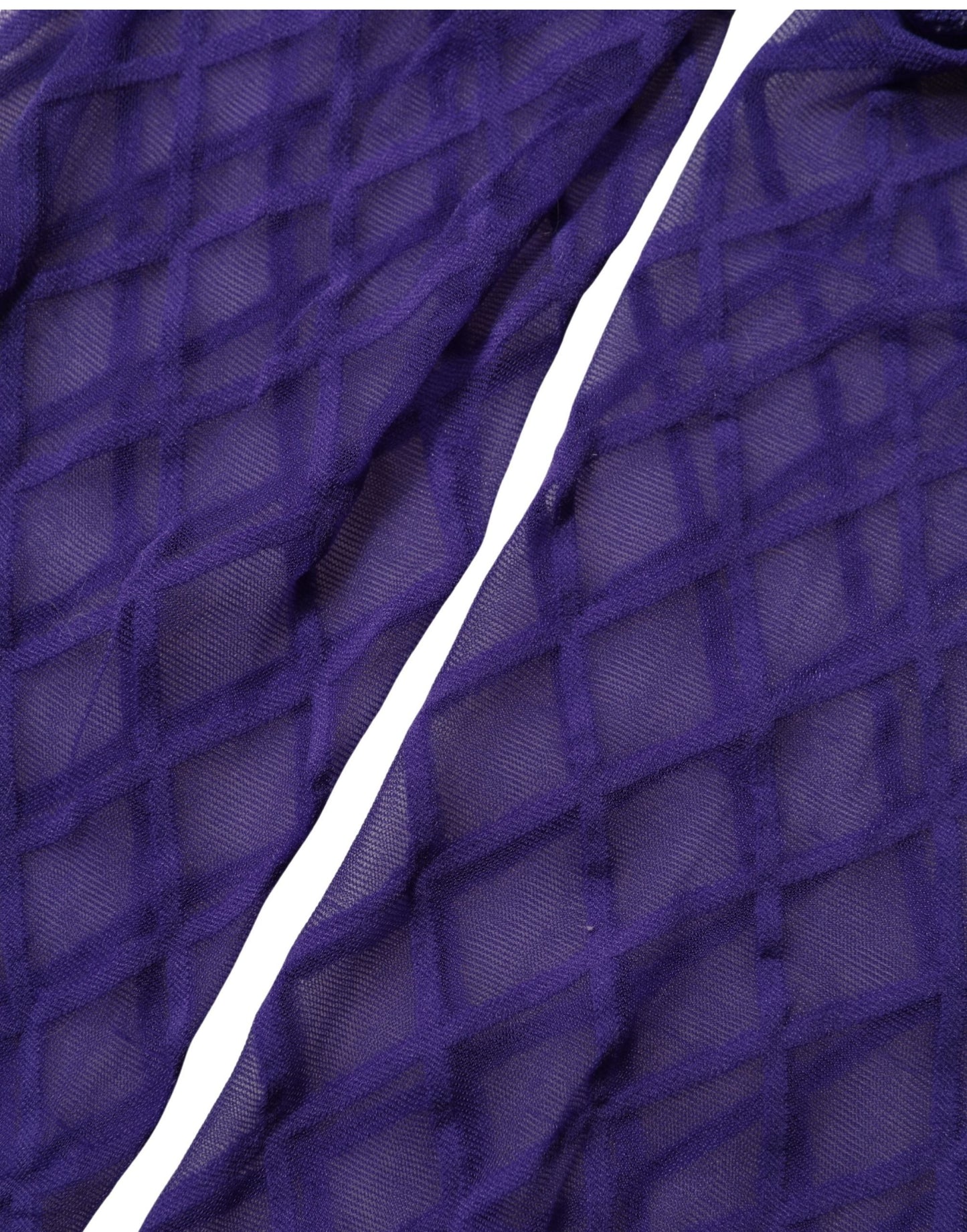 Purple Nylon Fishnet Pantyhose Stockings Socks