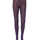 Purple Nylon Fishnet Pantyhose Stockings Socks