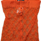 Orange Nylon Fishnet Pantyhose Stockings Socks