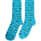 Light Blue Cotton Logo Mid Calf Accessory Socks
