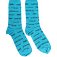 Light Blue Cotton Logo Mid Calf Accessory Socks