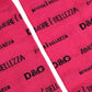 Pink Cotton Logo Print Mid Calf Accessory Socks