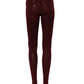 Burgundy Nylon Fishnet Pantyhose Stockings Socks