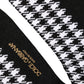 Black White Houndstooth Mid Calf Accessory Socks