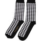Black White Houndstooth Mid Calf Accessory Socks