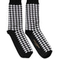 Black White Houndstooth Mid Calf Accessory Socks