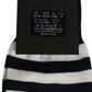 Black White Stripes Cotton Mid Calf Accessory Socks
