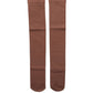 Brown Nylon Stretch Over The Calf Stockings Socks