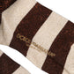 Brown Beige Stripes Mid Calf Accessory Socks