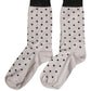 Gray Viscose Stretch Dotted Women Accessory Socks
