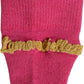 Pink Embroidered Cotton Mid Calf Accessory Socks