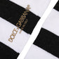 Black White Stripes Mid Calf Accessory Socks