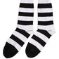 Black White Stripes Mid Calf Accessory Socks