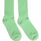 Green Cotton Ribbed Mid Calf Women Accessory Socks