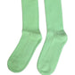 Green Cotton Ribbed Mid Calf Women Accessory Socks