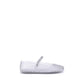 White Polyurethane Ballet Flats