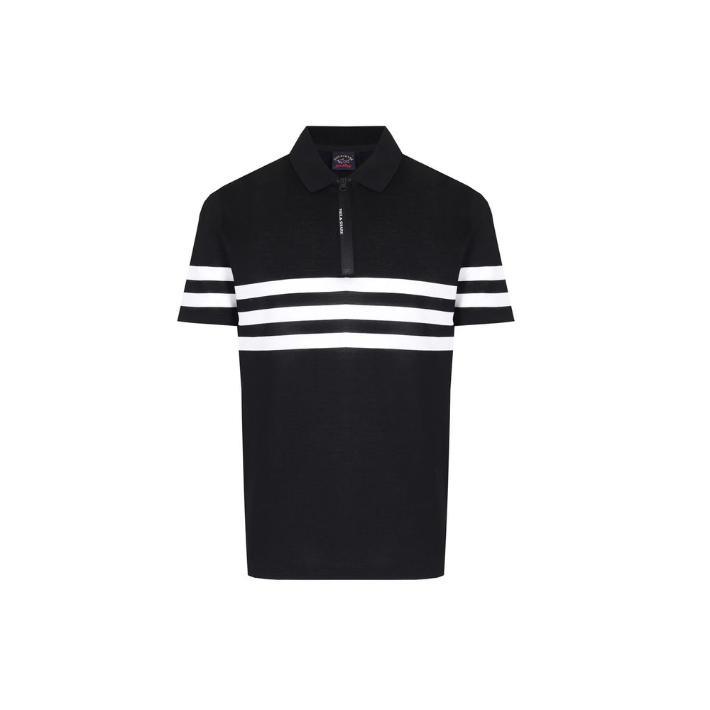 Black Cotton Polo Shirt
