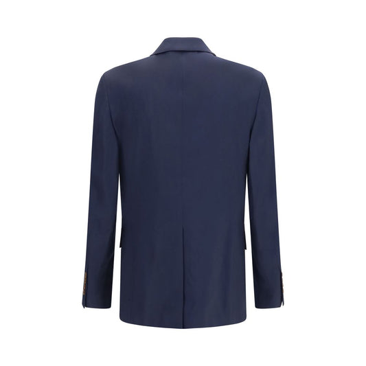 Blue Wool Oves Aries Full-Length Jacket