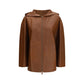 Brown Lamb Ovis Aries Leather Jacket