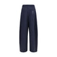 Blue Polyamide Casual Pants