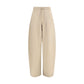 Beige Polyamide Athletic Pants