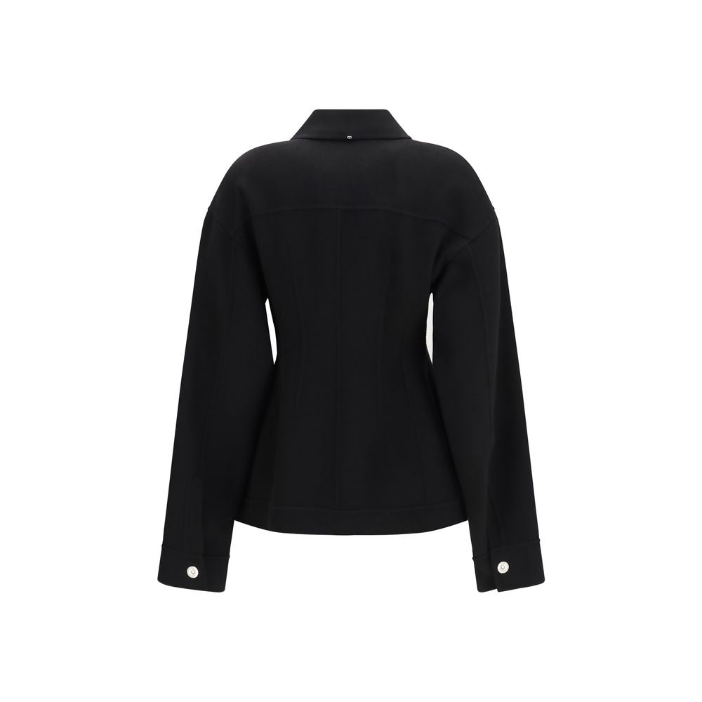 Black Wool Oves Aries Coat