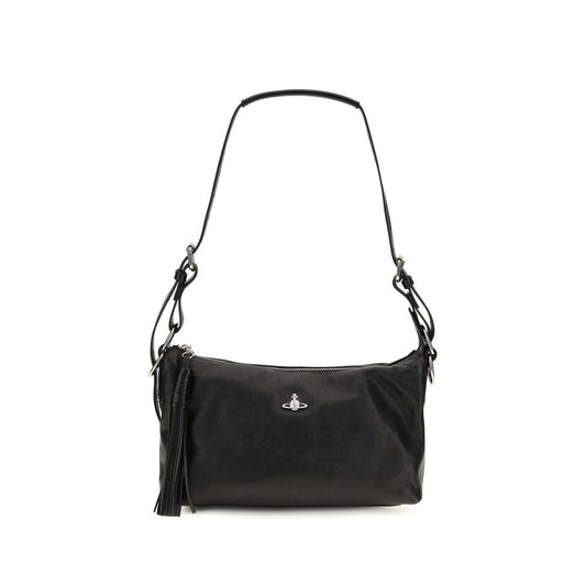 Black Lambskin Shoulder Bag