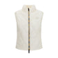 White Polyester Sleeveless Jacket