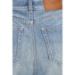 Blue Cotton Flared Jeans