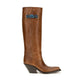 Brown Calf Leather Bos Taurus Over The Knee