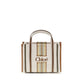 Beige Cotton Shoulder Bag
