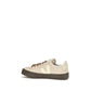 Beige Suede Leather Low Top Sneakers