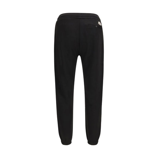 Black Cotton Athletic Pants