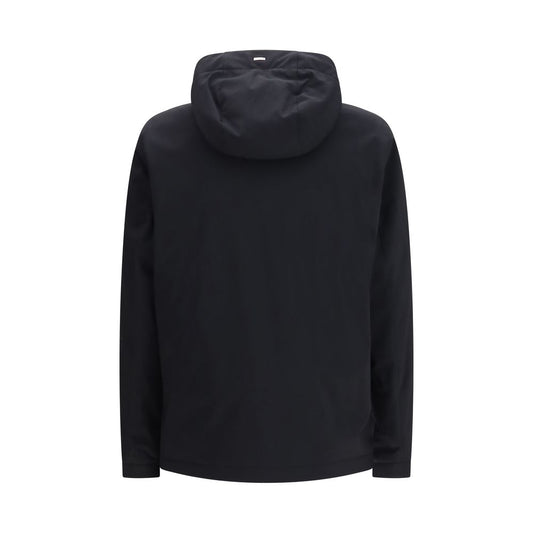 Black Polyester Full-Length Jacket